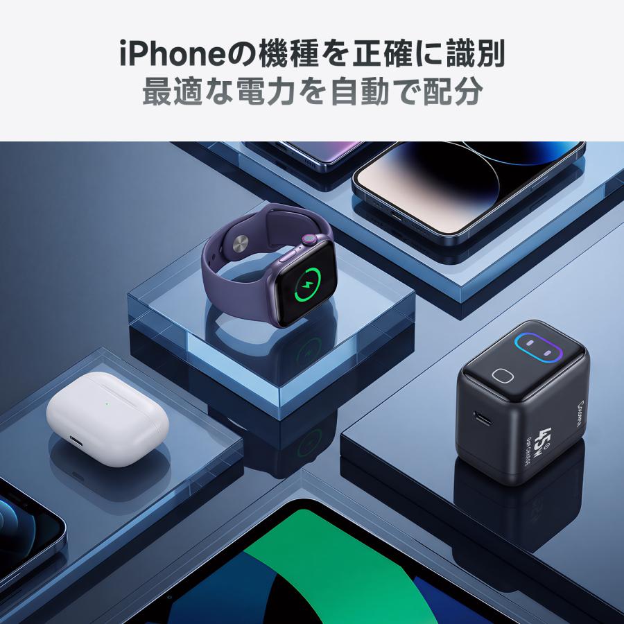 COLORFUL iPhone 充電器 USB-C 急速充電器 AIスマート表示 45W PD対応