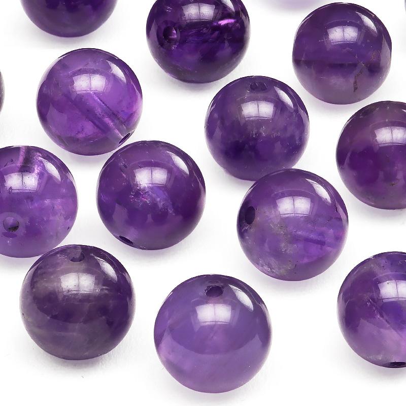 粒販売 ザンビア産 アメジスト 丸玉 8mm【10粒販売】 / X350 AM8M
