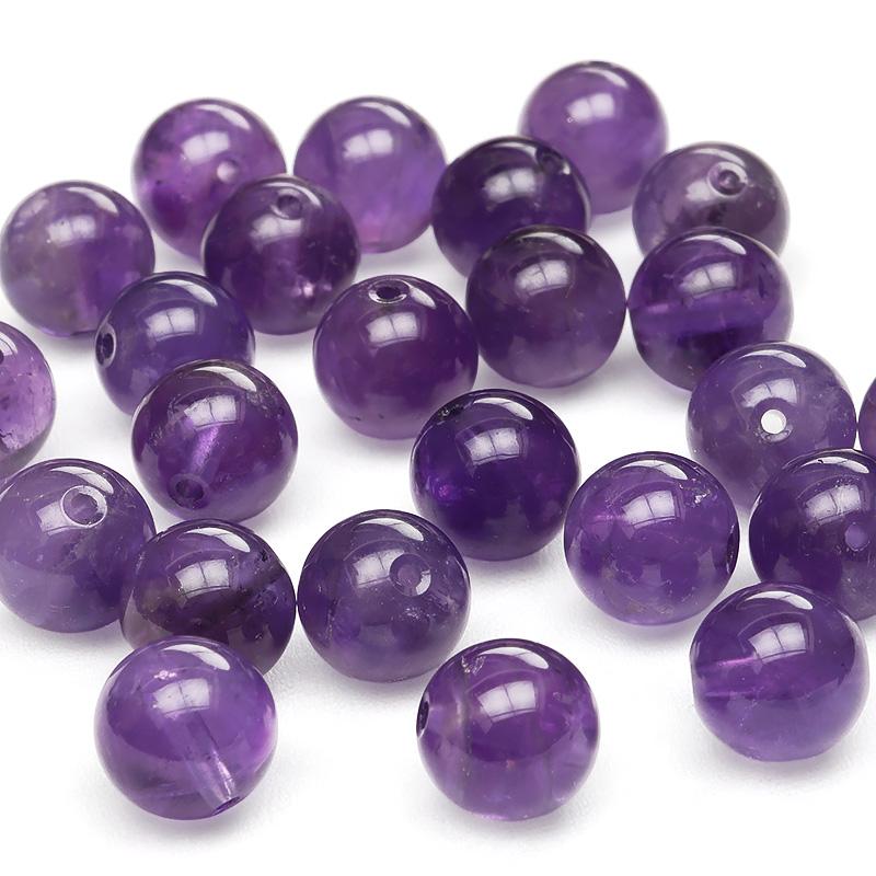 粒販売 ザンビア産 アメジスト 丸玉 8mm【10粒販売】 / X350 AM8M