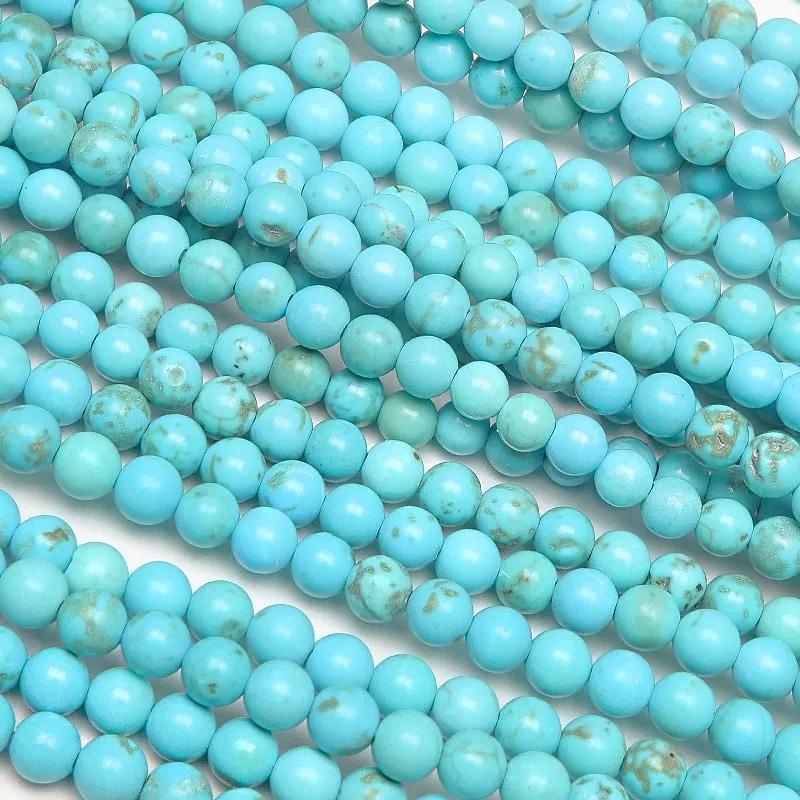 マグネサイトターコイズ 丸玉 3mm［ミントブルー］【1連販売】 / 7-8