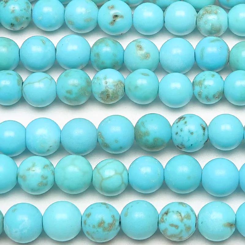 マグネサイトターコイズ 丸玉 3mm［ミントブルー］【1連販売】 / 7-8