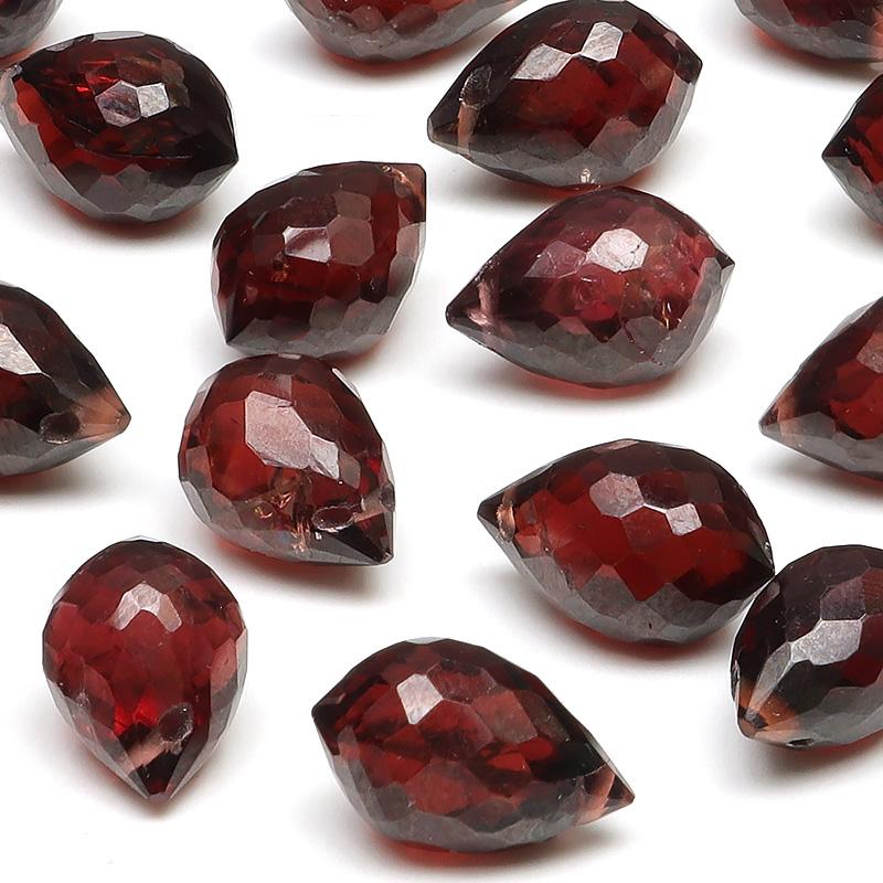 粒販売 モザンビーク産 ガーネット ドロップカット 10〜11mm【3粒販売