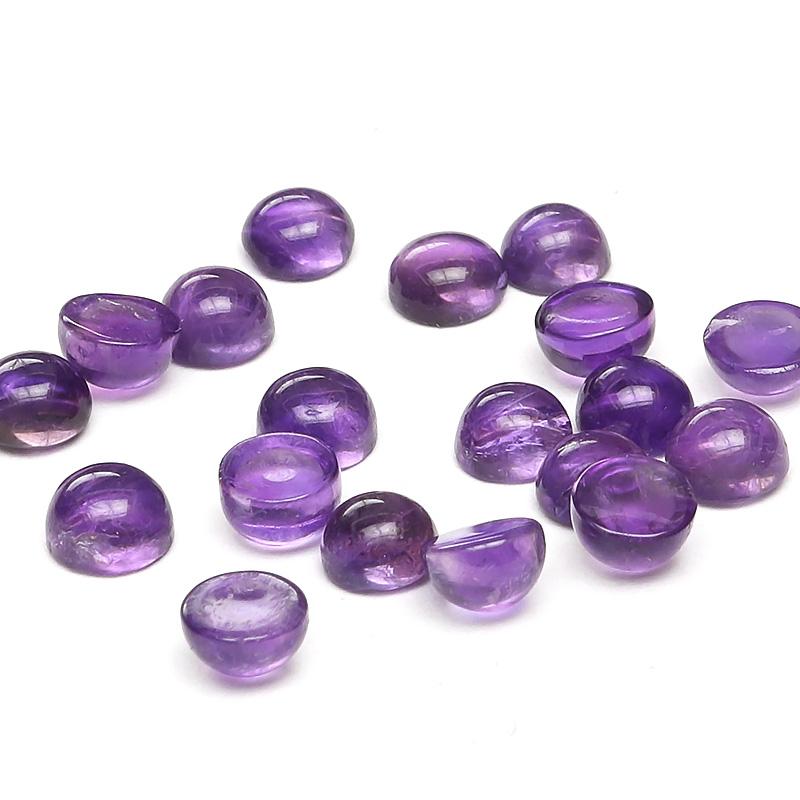 まい様　No.485 他　カボションのみ　計9点 ザンビア産 アメジスト コイン カボション 4×2mm【6コ販売】 / 84-16