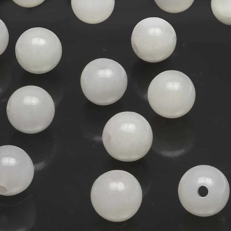 粒販売 ビルマ産 白翡翠 ホワイトジェダイト 丸玉 6mm【1粒販売