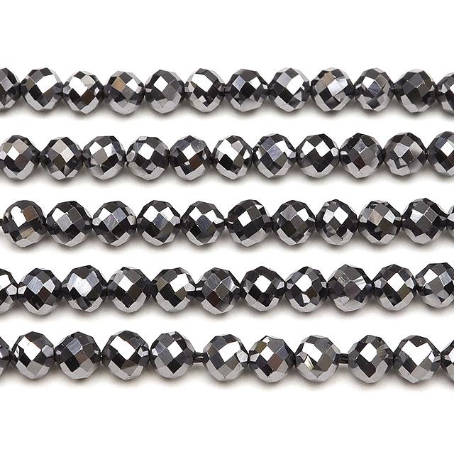 テラヘルツ 32面カット 丸玉 4mm［プレミアムカット］【1連販売
