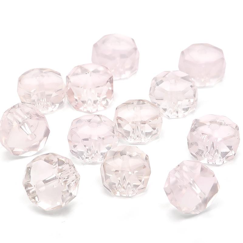 粒販売 マダガスカル産 ローズクォーツ ボタンカット 8×5mm