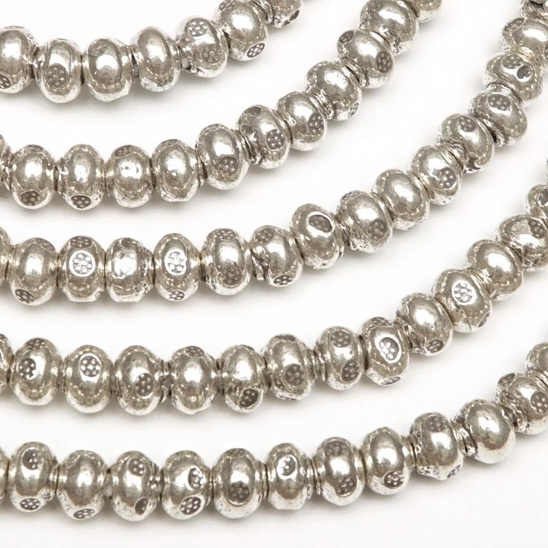 カレンシルバー ビーズ 3×2mm【1連販売】 / 9-32 KLN-007 : 天然石専門