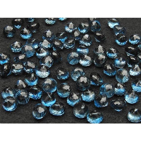 粒販売 ロンドンブルートパーズ オニオンカット 6mm 3粒販売 / T103 
