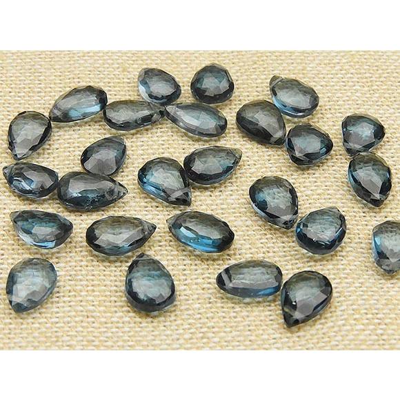 粒販売 ロンドンブルートパーズ ペアシェイプカット 9〜10mm 3粒販売 