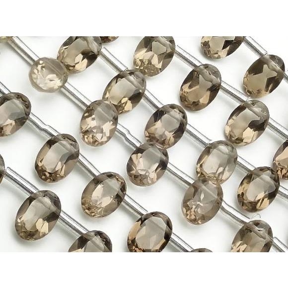 スモーキークォーツ オーバルファセットカット 7×5mm【プレミアム 