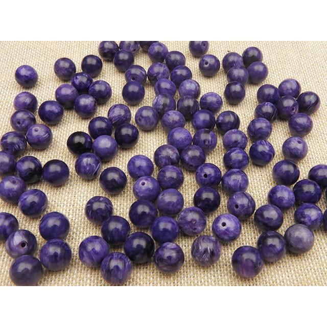 粒販売 チャロアイト 丸玉 8mm 片穴 3粒販売 / T107 CH8KH : 天然石