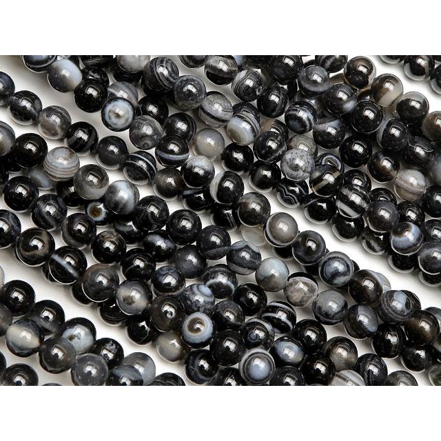 天眼石（チベットアゲート） 丸玉 4mm【1連販売】 / 6-15 AG4M