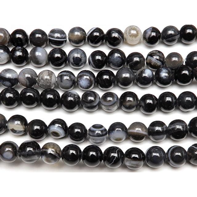 天眼石（チベットアゲート） 丸玉 4mm【1連販売】 / 6-15 AG4M