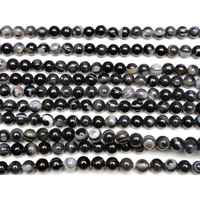 天眼石（チベットアゲート） 丸玉 4mm【1連販売】 / 6-15 AG4M