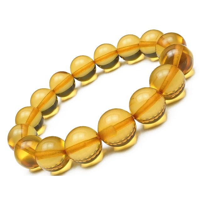 バルティックアンバー（琥珀） 丸玉ブレス 12〜13mm No.14【1点もの 