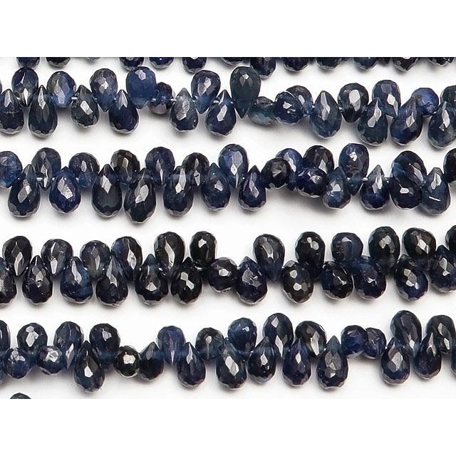 サファイア ドロップカット 3〜4mm【1連販売】 / 9-107 SF3DP : 天然石