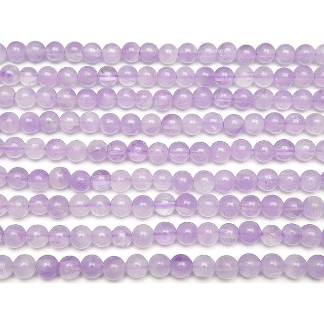 ラベンダーアメジスト 丸玉 4mm【1連販売】 / 6-11 LA4M : 天然石専門