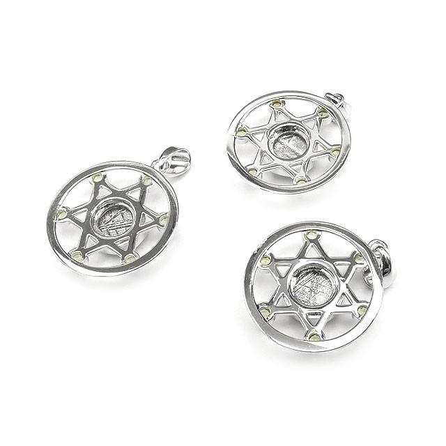 ムオニナルスタ隕石 メテオライト＋モルダバイト 六芒星モチーフ  
