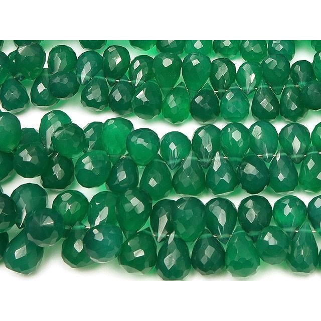 グリーンオニキス ドロップカット 7〜11mm / 9-25 OX-GRDP : 天然石