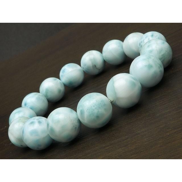 ラリマー 丸玉ブレス 14mm No.87【1点もの】 / 60-31 LM-BS87 : 天然石 