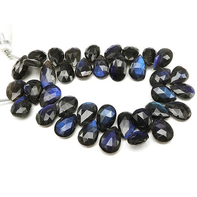 ブラックラブラドライト ペアシェイプカット 13〜17mm【1点もの】 / 50-2 LB-PSBKの画像