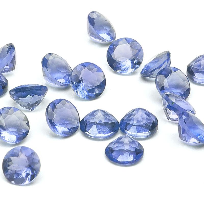 カラーチェンジフローライト コインファセットカット ルース 4mm【1コ