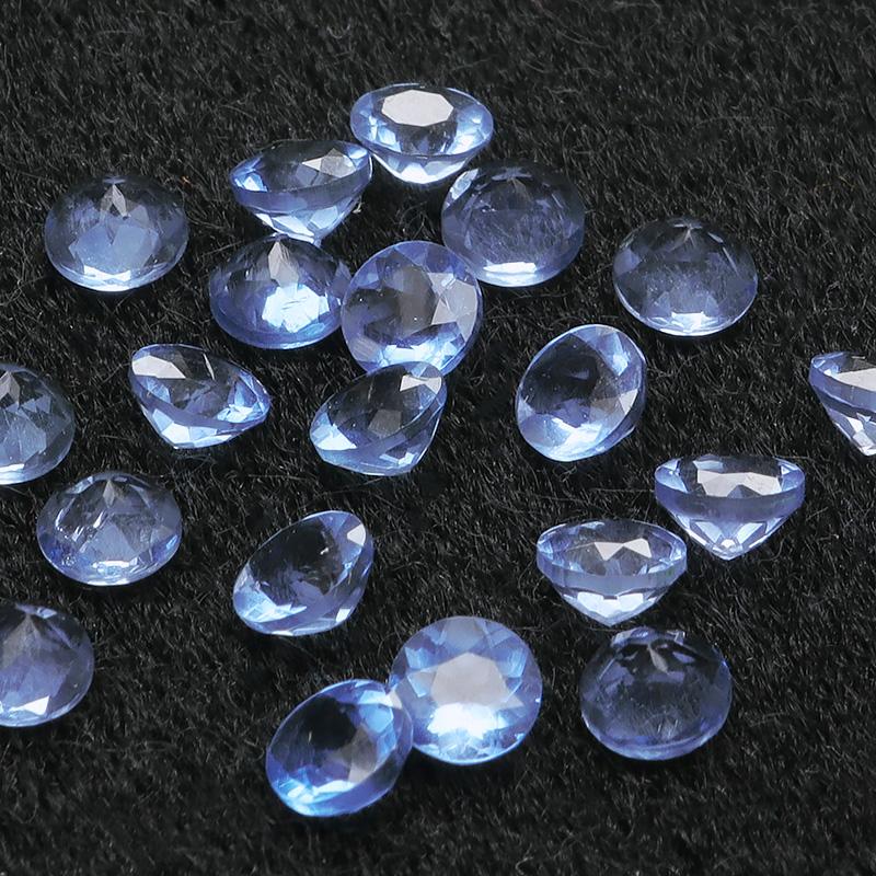 カラーチェンジフローライト コインファセットカット ルース 4mm【1コ