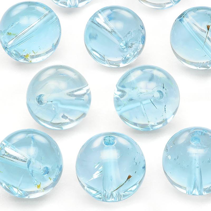 粒販売 ブラジル産 スカイブルートパーズ 丸玉 10mm【1粒販売】 / T092 