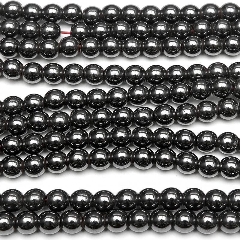 ヘマタイト［磁気入り］丸玉 4mm【1連販売】 / 6-23 HE4M｜colorfulbeads｜03