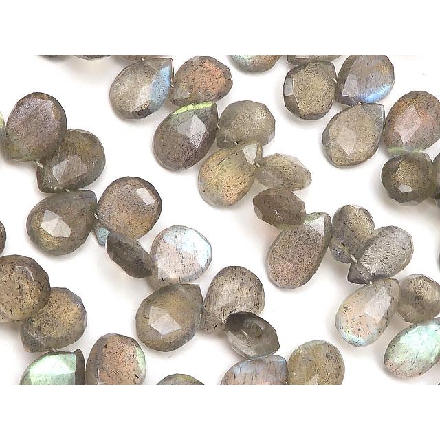ラブラドライト ペアシェイプカット 7〜10mm No.12[1連販売] / 9-43 LB
