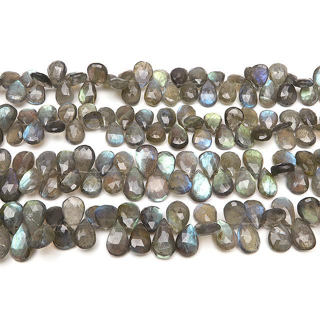 拓*也様 ラブラドライト14ミリ ラブラドライト ペアシェイプカット 10〜14mm No.14【1連販売】 / 9-48