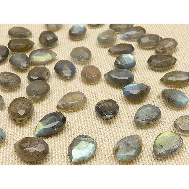 粒販売 ラブラドライト ペアシェイプカット 11mm 4粒販売 / T068