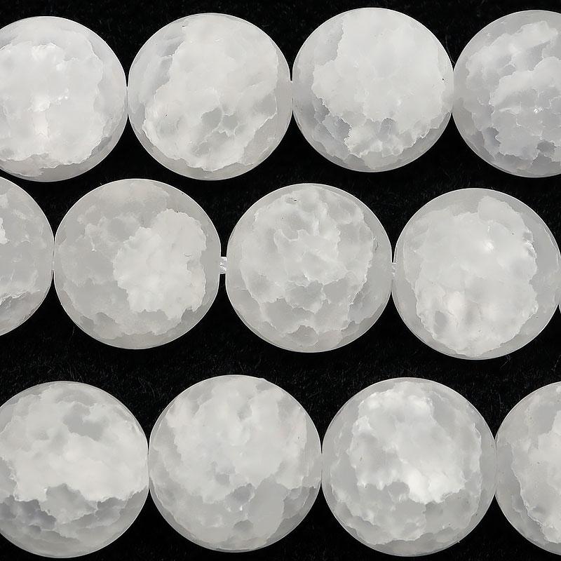 クラックフロストクリスタル 丸玉 14mm【1連販売】 / 10-3 FQ14M