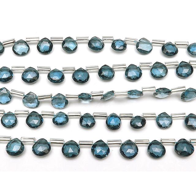 ロンドンブルートパーズ マロンカット 5〜6mm No.2【1連販売】 / 9-46