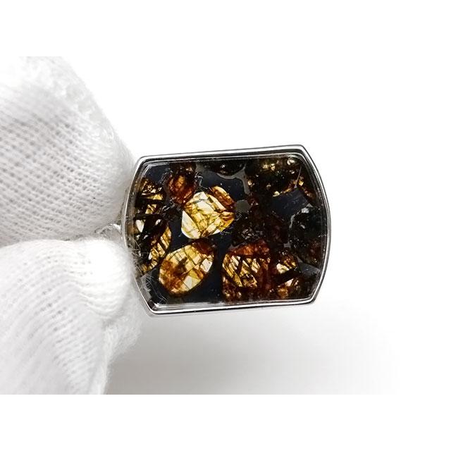 パラサイト隕石ペンダントトップ ★ケニア共和国　セリコ産　鑑別付き 楽天市場】ケニア産 パラサイト セリコ隕石 ペンダントトップ 24×17mm