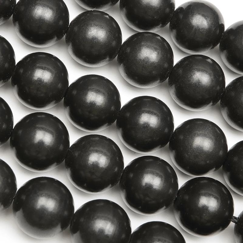 シュンガイト 丸玉 10mm【1連販売】 / 4-30 SY10M-X : 200824116 