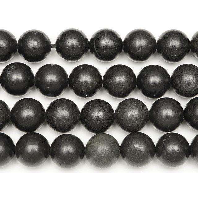 シュンガイト 丸玉 10mm【1連販売】 / 4-30 SY10M-X : 200824116 