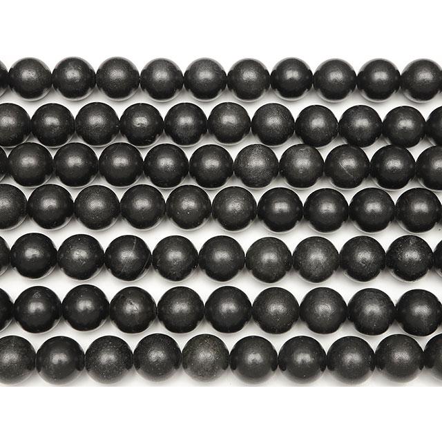 シュンガイト 丸玉 10mm【1連販売】 / 4-30 SY10M-X : 200824116 
