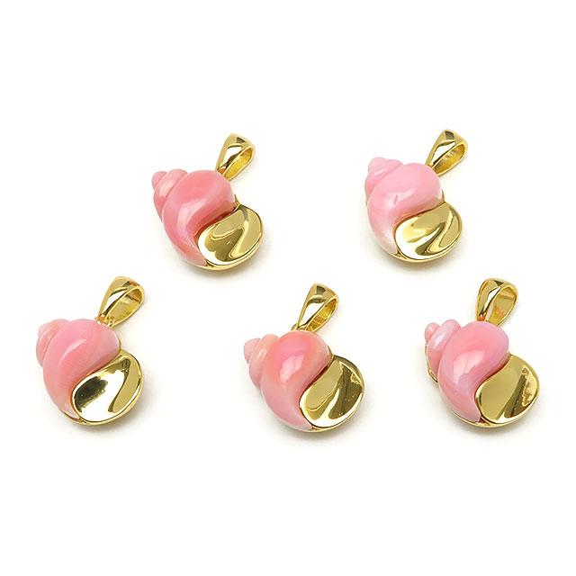 クイーンコンクシェル 貝 ペンダントトップ【18KGP】【1コ販売】 / 60