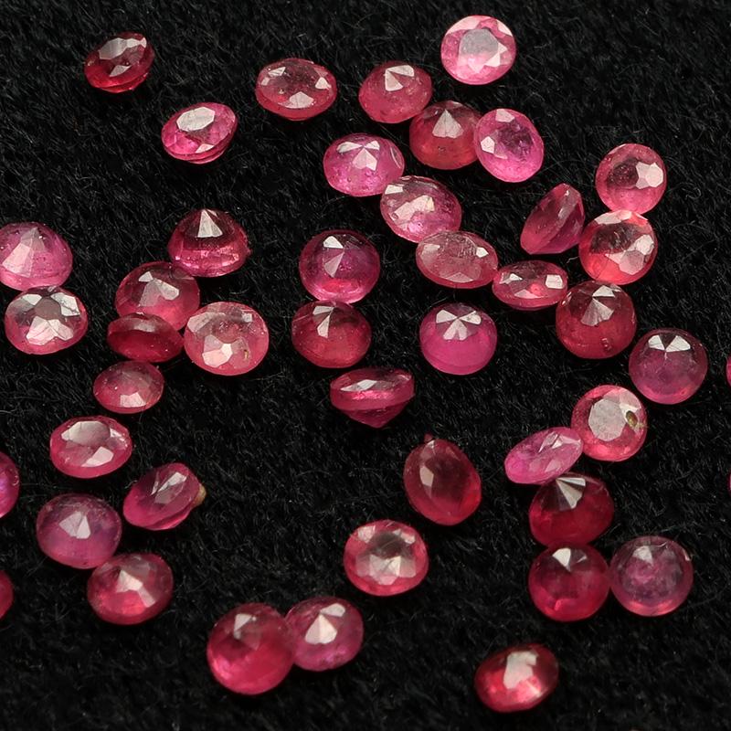 アフリカ産 ルビー コインファセットカット ルース 3mm【6コ販売