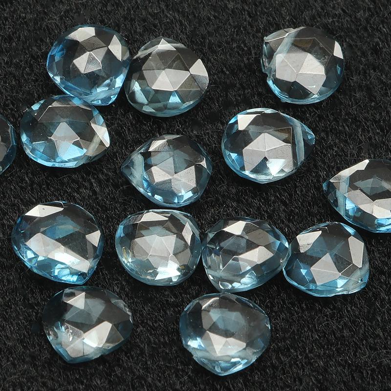 粒販売 ブラジル産 ロンドンブルートパーズ マロンカット 8mm【2粒販売  