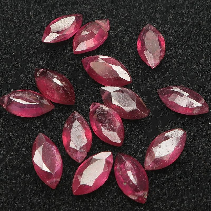 粒販売 アフリカ産 ルビー マーキスファセットカット 8×4mm