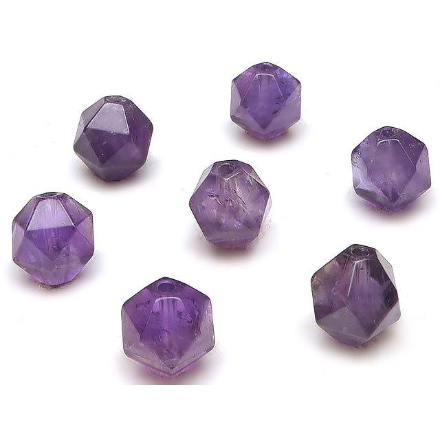 粒販売 アメジスト 20面カット 丸玉 8mm 10粒販売 / T118 AM8-5