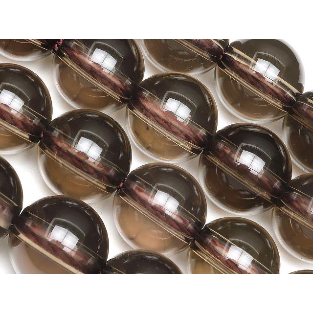 スモーキークォーツ 丸玉 12mm［2mm穴］【1連販売】 / 5-11 SM12M