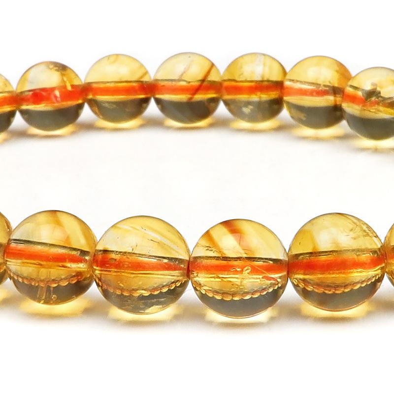 シトリン 丸玉ブレス 7mm【1コ販売】 / 9-63 ST7BS : 天然石専門