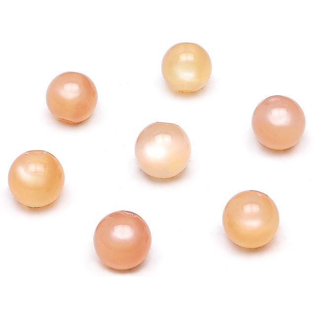 粒販売 ピーチムーンストーン 丸玉 7mm 3粒販売 / T126 MOZZ7P