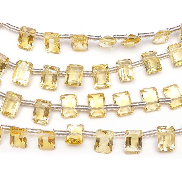 シトリン レクタングルファセットカット 7×5mm【プレミアムカット】【1