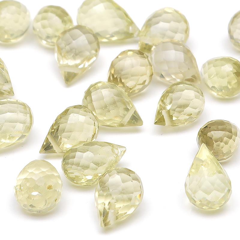 粒販売 レモンクォーツ ドロップカット 7mm【6粒販売】 / T044 LQ7DP