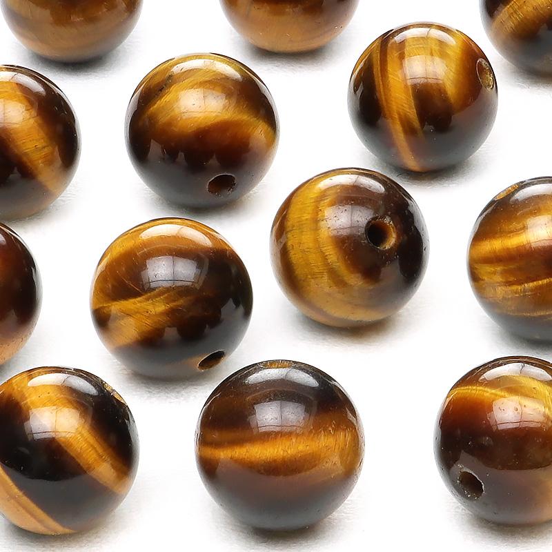 粒販売 イエロータイガーアイ 丸玉 8mm【6粒販売】 / X374 TG8M