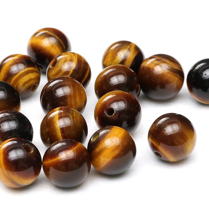 粒販売 イエロータイガーアイ 丸玉 8mm【6粒販売】 / X374 TG8M